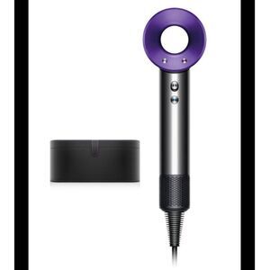Dyson Supersonic Black and Purple Hair Dryer with Style Accessories!